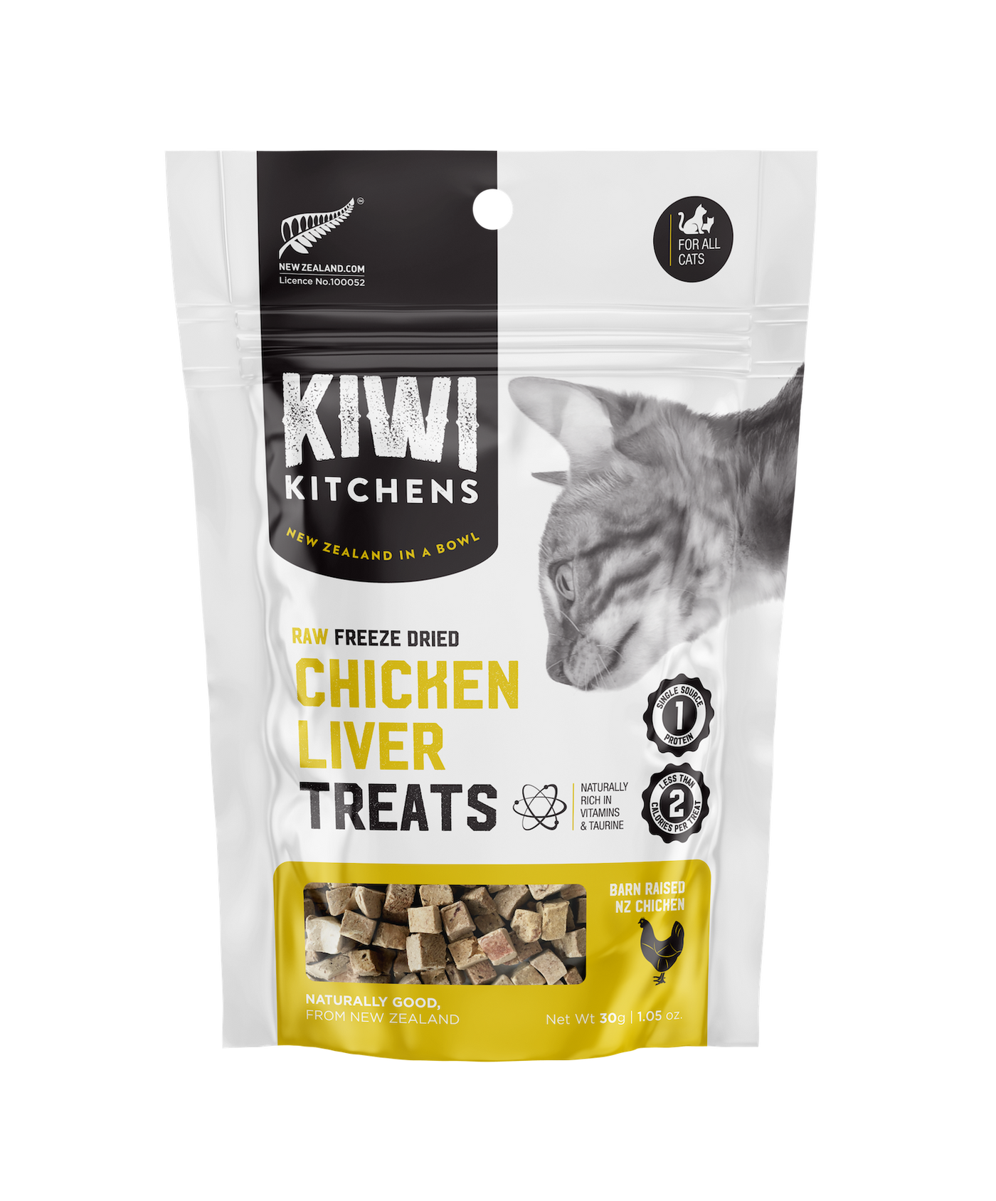 Kiwi Kitchens Raw Freeze Dried Cat Treats - Chicken Liver