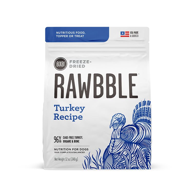 RAWBBLE® Freeze Dried Dog Food – Turkey Recipe