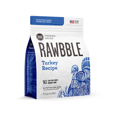 RAWBBLE® Freeze Dried Dog Food – Turkey Recipe