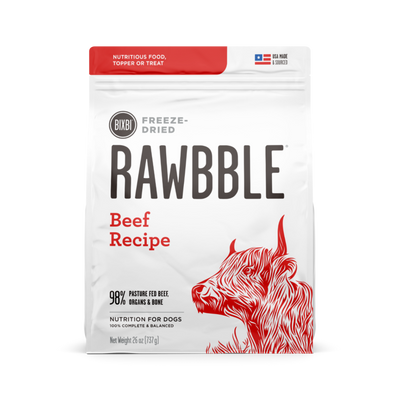 RAWBBLE® Freeze Dried Dog Food – Beef Recipe
