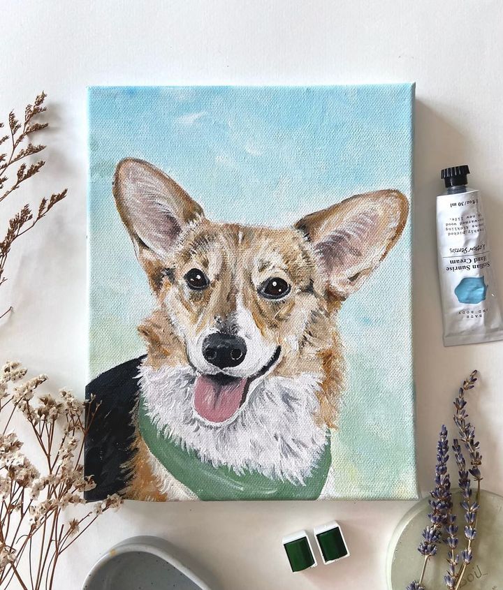 Customized Pet Portrait - Acrylic Painting