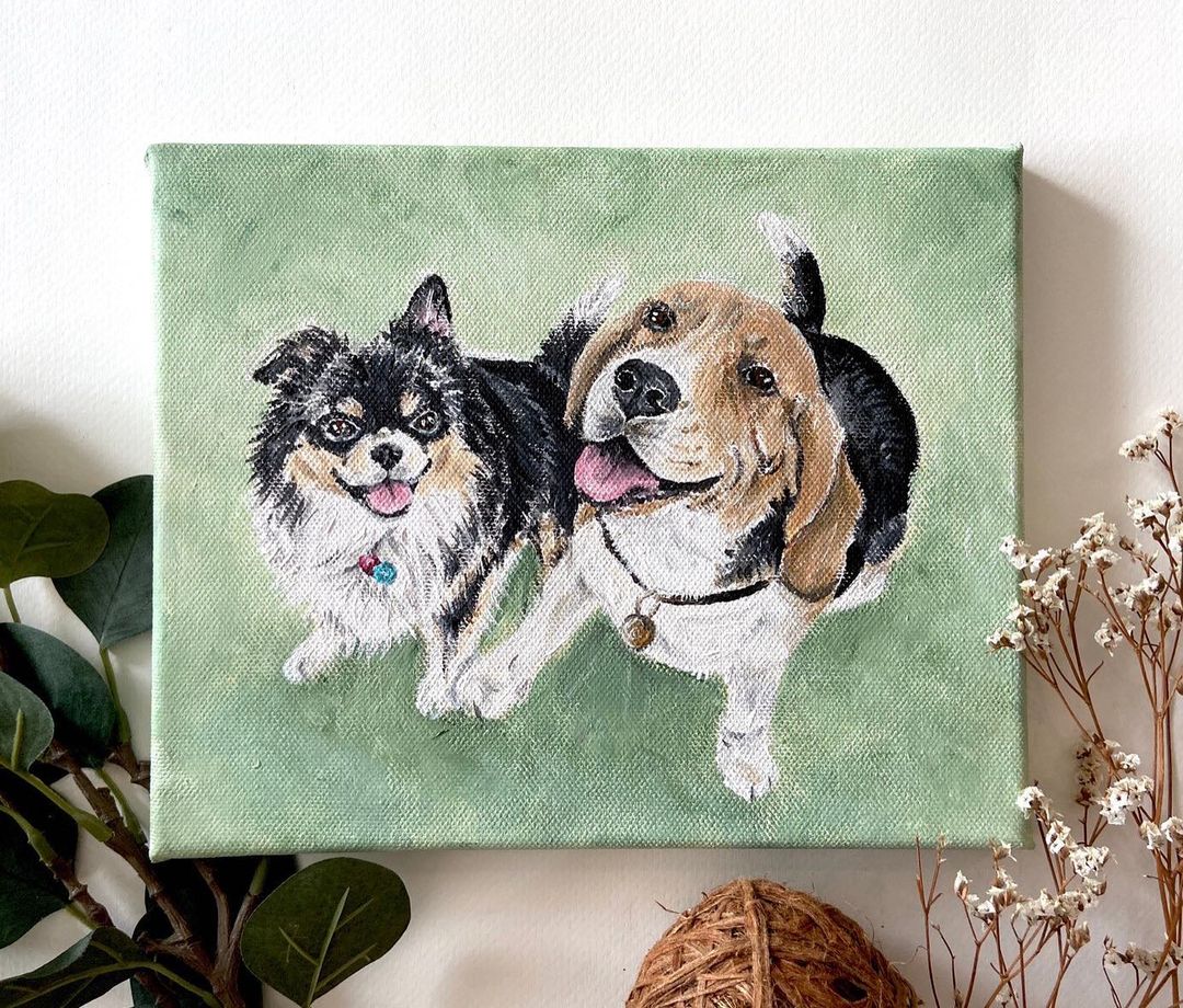 Customized Pet Portrait - Acrylic Painting