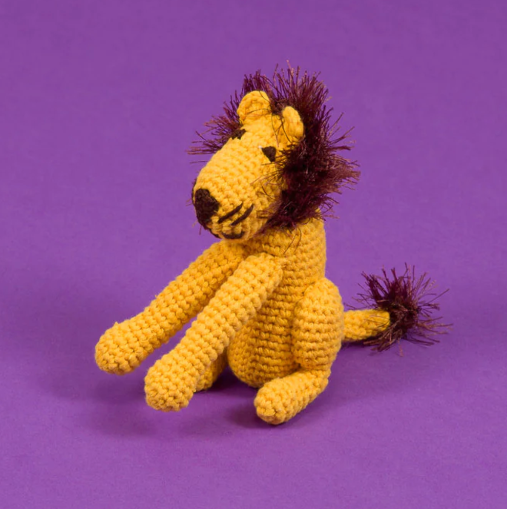 Toy cotton crochet lion