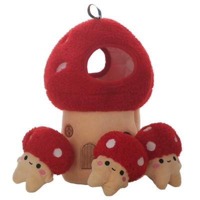 Mushroom House Dog Toy