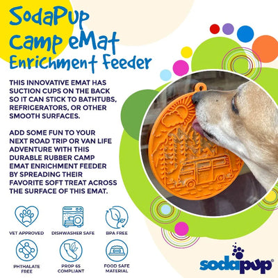 SP Enrichment Lick Mat - Camp with suction cups