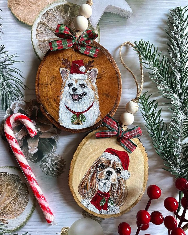 Customized Pet Portrait - Christmas Ornaments