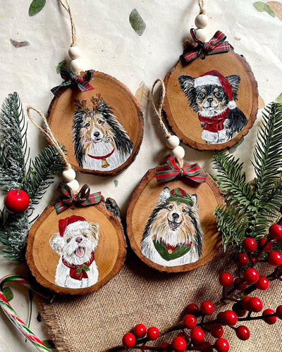 Customized Pet Portrait - Christmas Ornaments