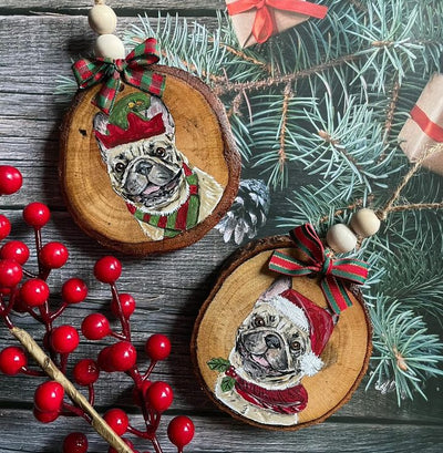 Customized Pet Portrait - Christmas Ornaments