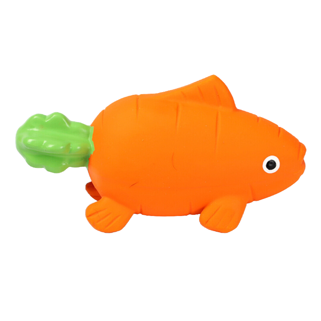Carrot Fish Latex Dog Toy