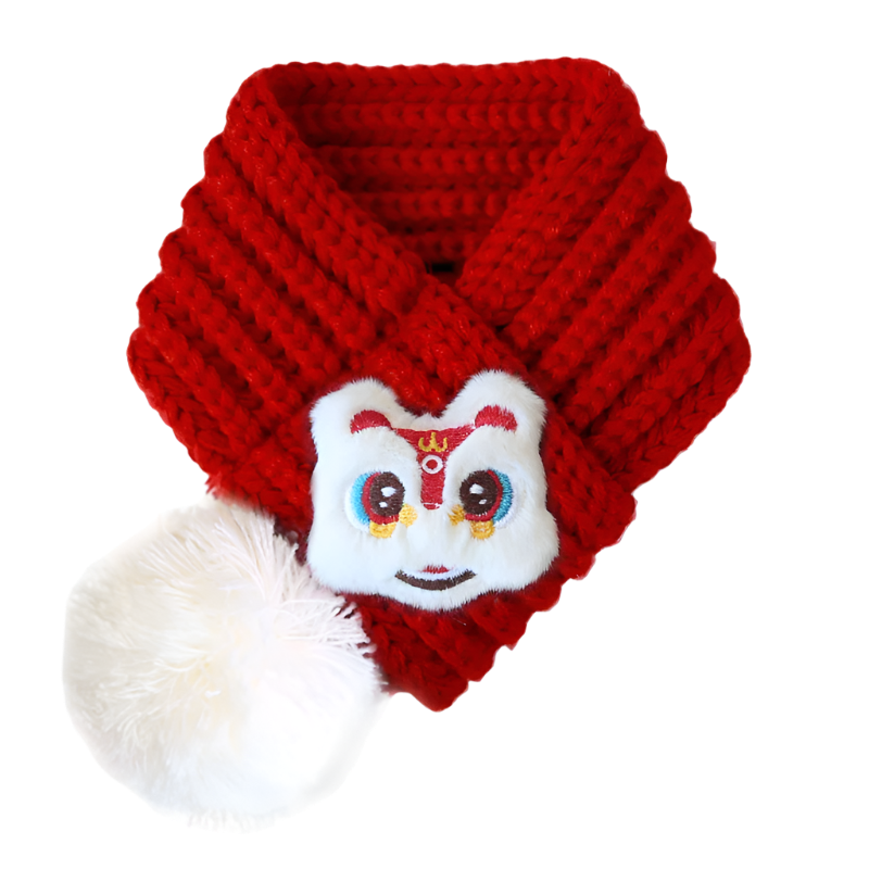 Dancing Lion Red Scarf