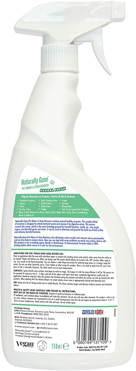 Naturally gone odour and stain remover best sale