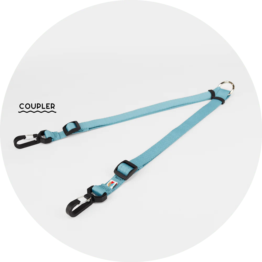 Dog Leash_Ashbury Hands-Free System - Coupler_Skyblue