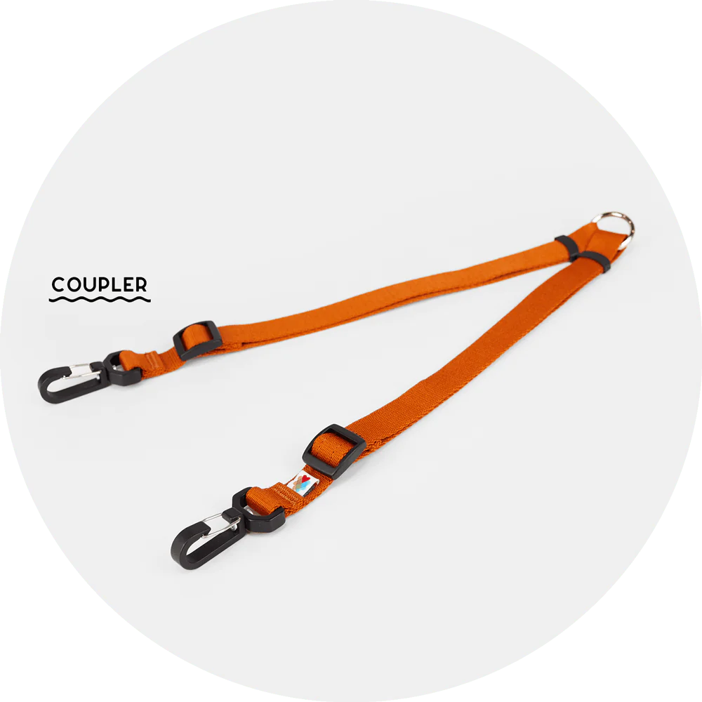 Dog Leash_Ashbury Hands-Free System - Coupler_Burntorange