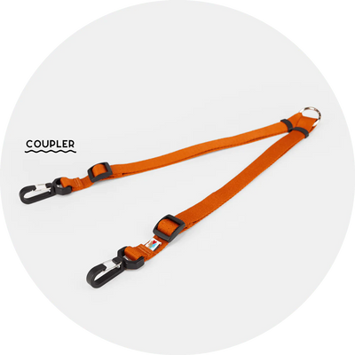 Dog Leash_Ashbury Hands-Free System - Coupler_Burntorange