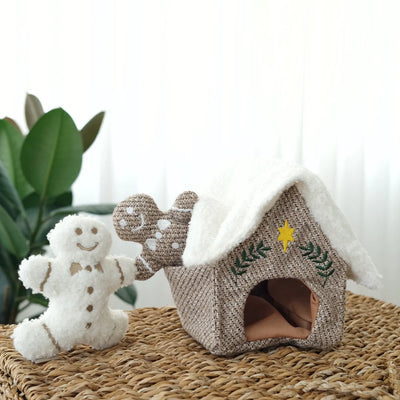 Gingerbread House Dog Toy