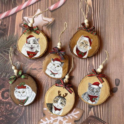 Customized Pet Portrait - Christmas Ornaments