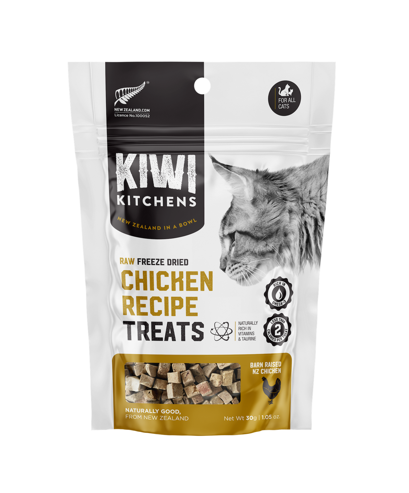 Kiwi Kitchens Raw Freeze Dried Cat Treats - Chicken Recipe