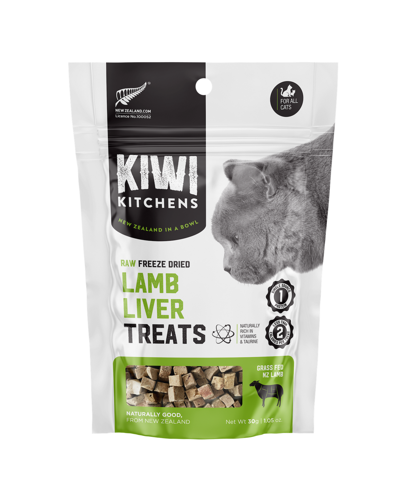 Kiwi Kitchens Raw Freeze Dried Cat Treats - Lamb Liver