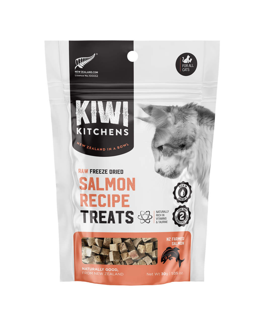 Kiwi Kitchens Raw Freeze Dried Cat Treats Salmon Recipe Petisan