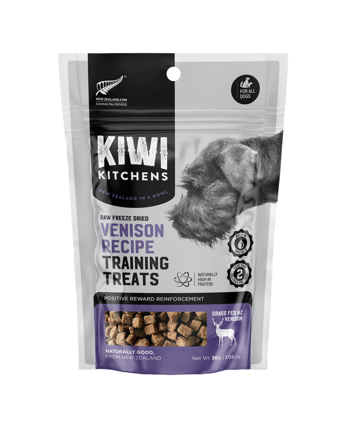 Kiwi Kitchens Raw Freeze Dried Dog Training Treats - Venison Recipe