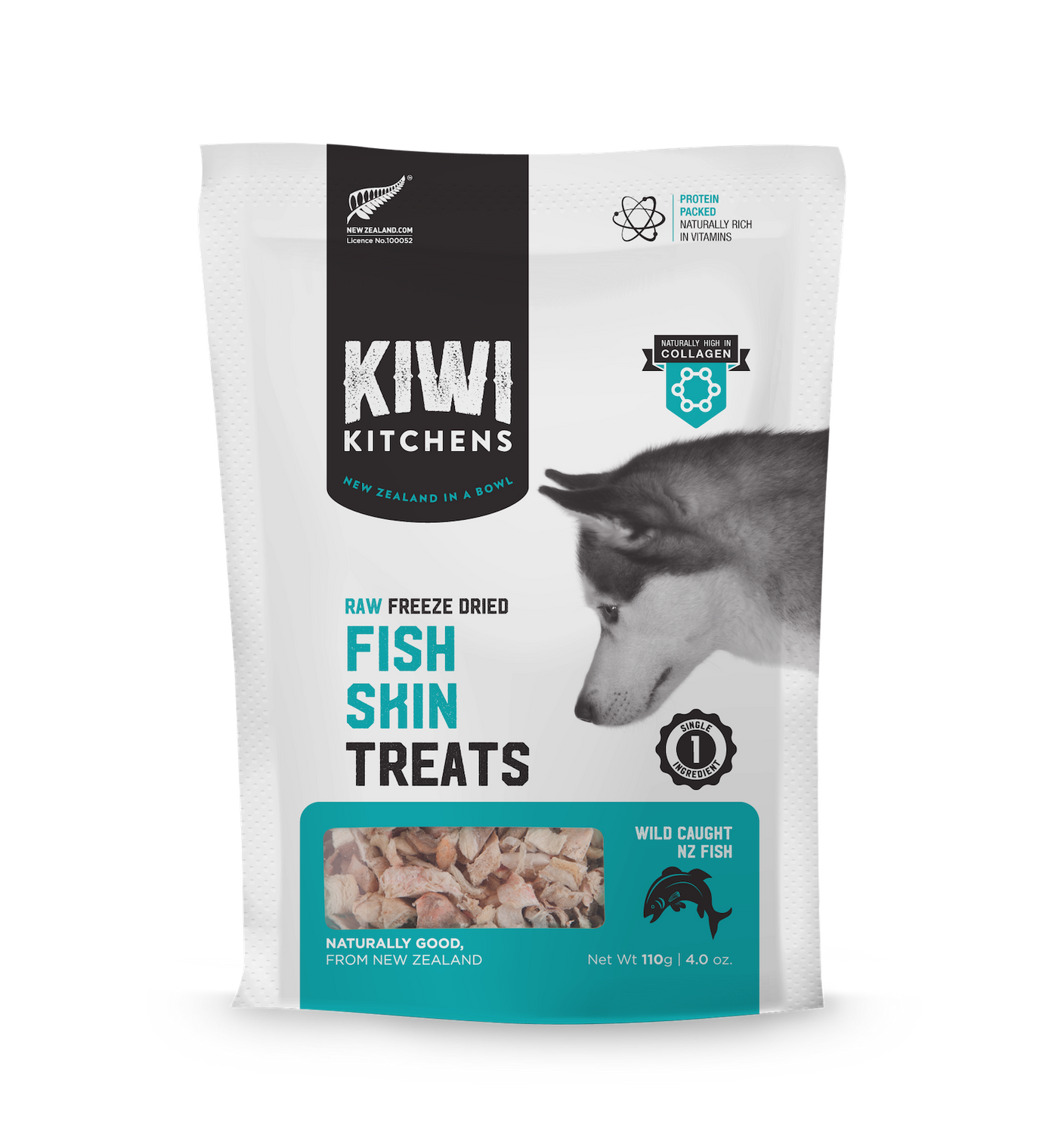 Kiwi Kitchens Raw Freeze Dried Dog Treats - Fish Skin