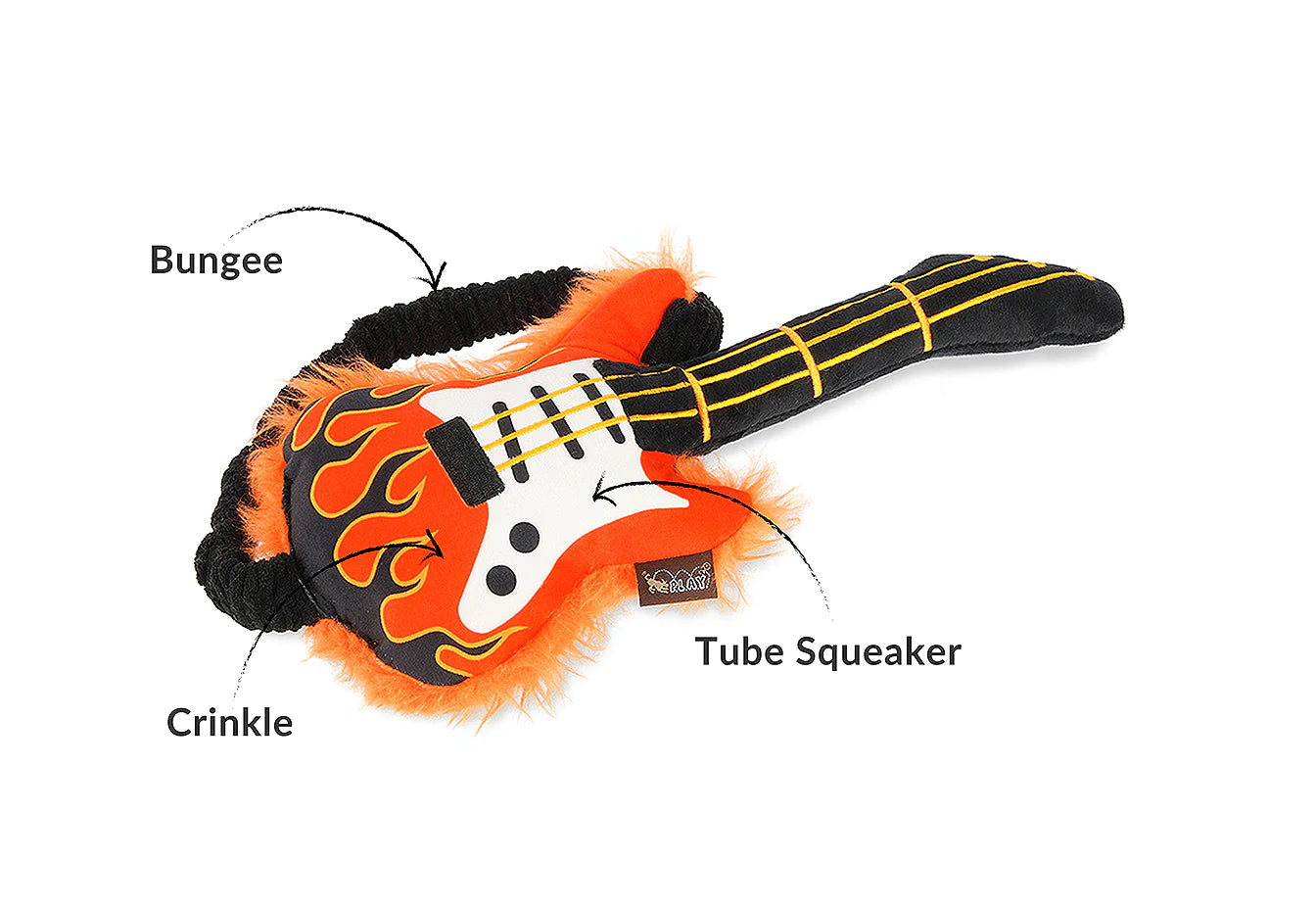 Dog Plush Toy -  90s Classic - Electric Guitar