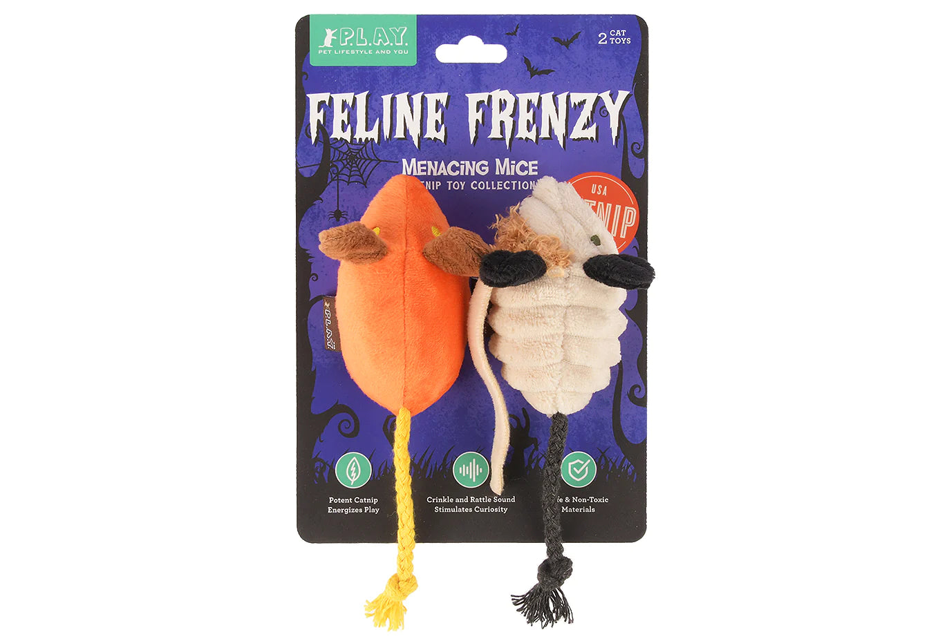 Feline Frenzy - Halloween Cat Toy - Menacing Mice