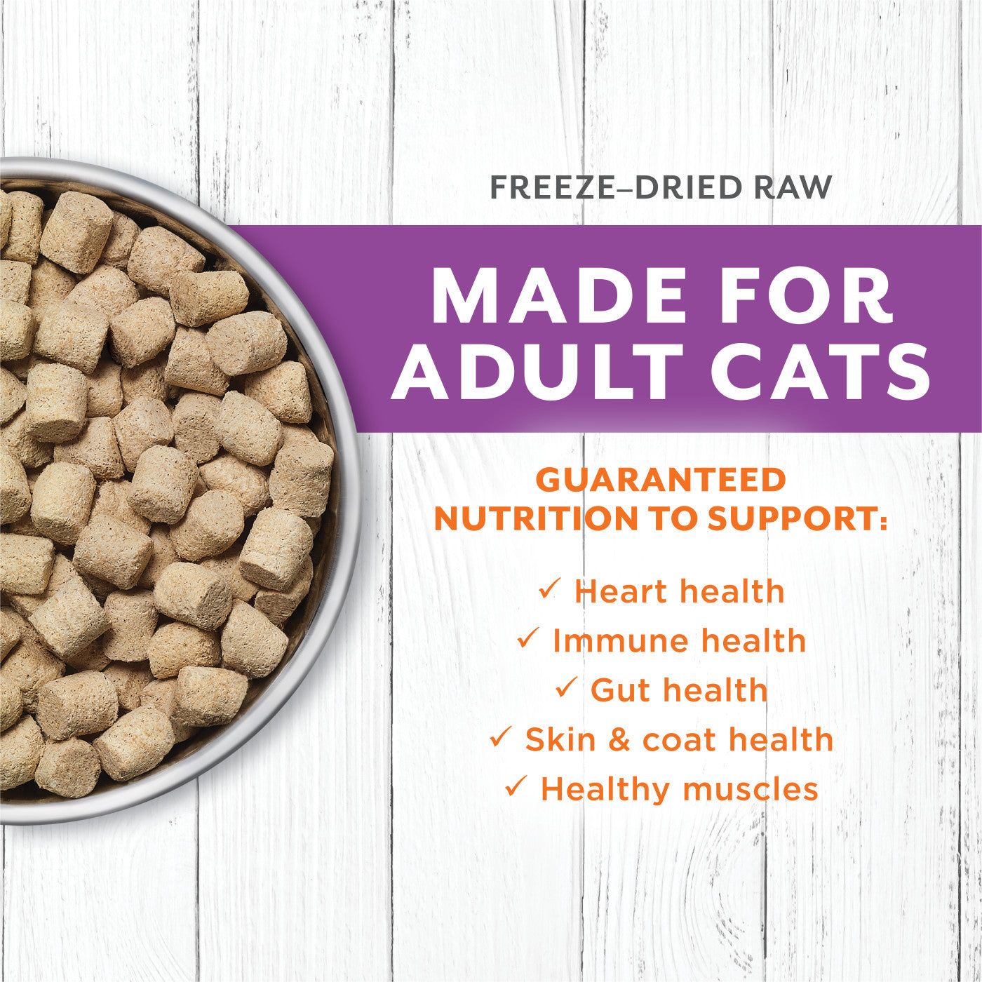 Instinct Raw Longevity 100% Freeze-Dried Raw Meals (For Adult Cat)