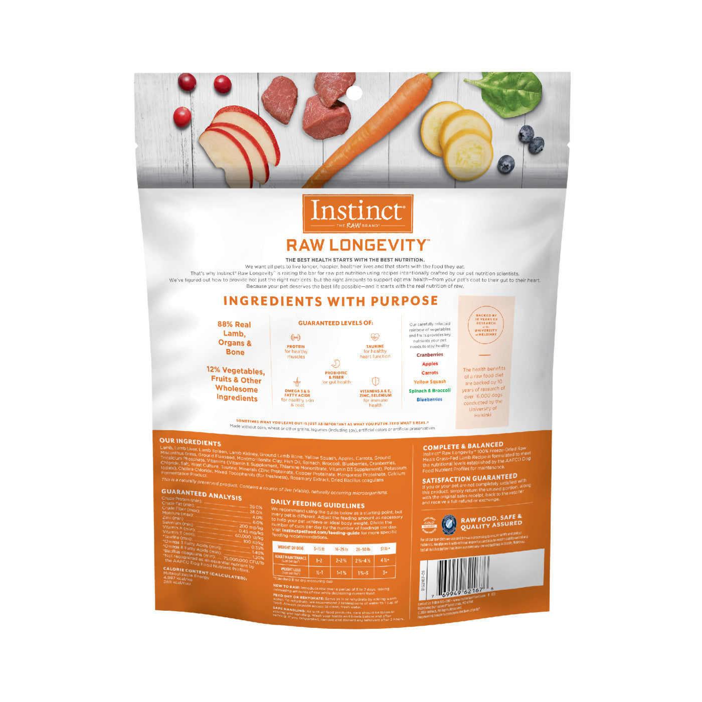 Instinct Raw Longevity 100% Freeze-Dried Raw Meals (For Adult Dogs)