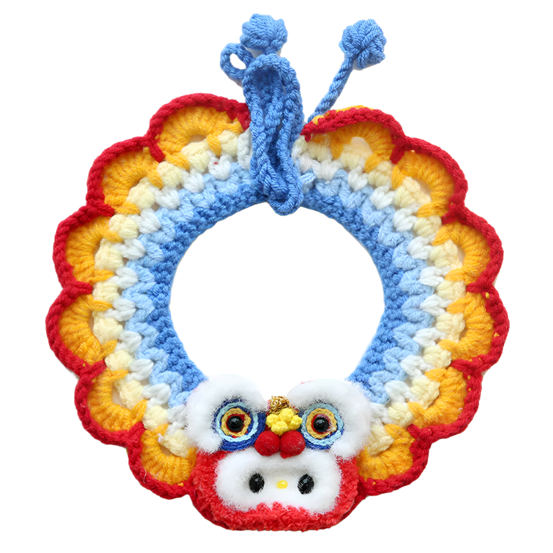 Colorful Dancing Lion Bib