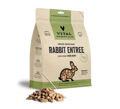 Vital Essentials - Freeze Dried Raw Dog Food - Rabbit Mini Nibs