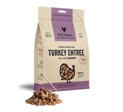 Vital Essentials - Freeze Dried Raw Dog Food - Turkey Mini Nibs