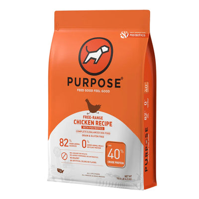 PURPOSE Natural Dry Dog Food - Free-Range Chicken Recipe with Postbiotics