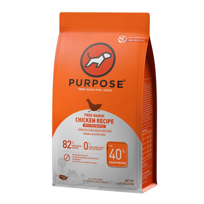 PURPOSE Natural Dry Dog Food - Free-Range Chicken Recipe with Postbiotics