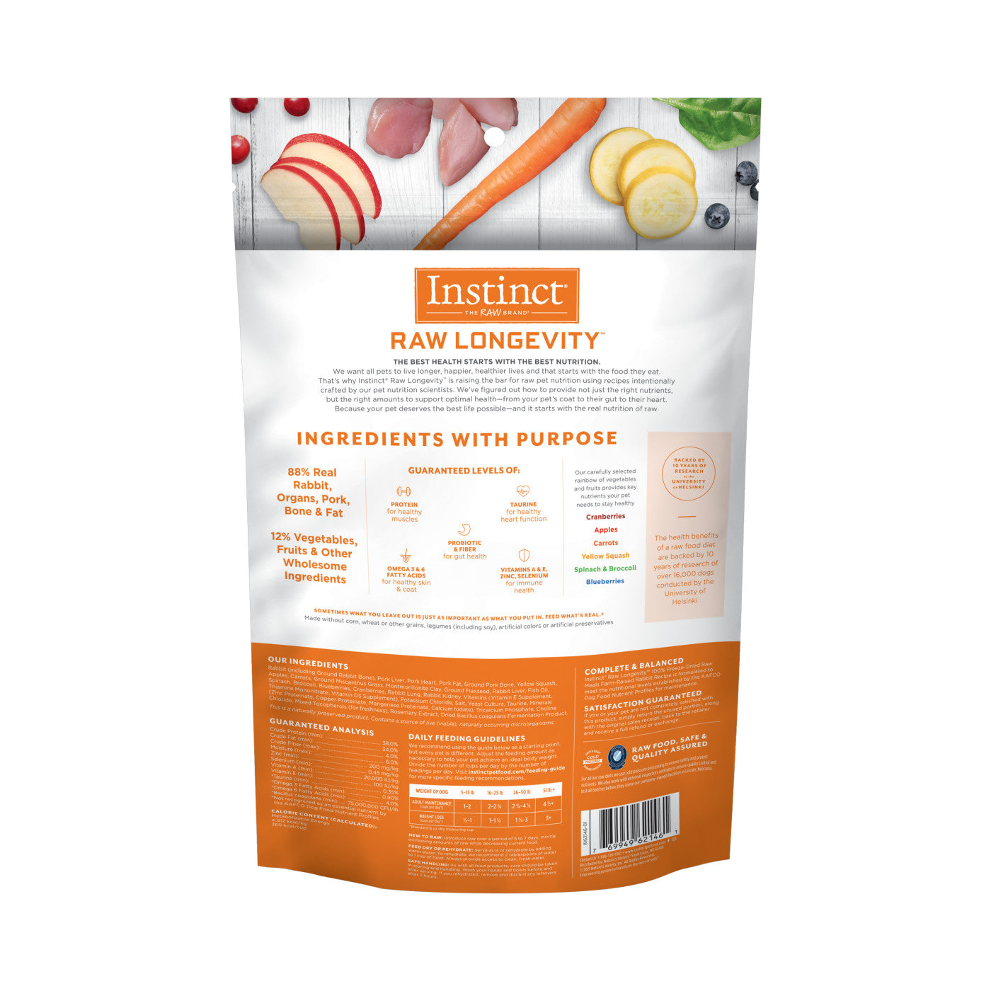 Instinct Raw Longevity 100% Freeze-Dried Raw Meals (For Adult Dogs)