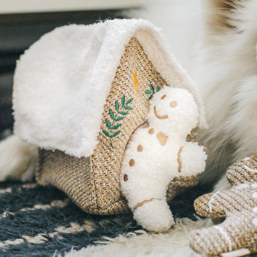 Gingerbread House Dog Toy