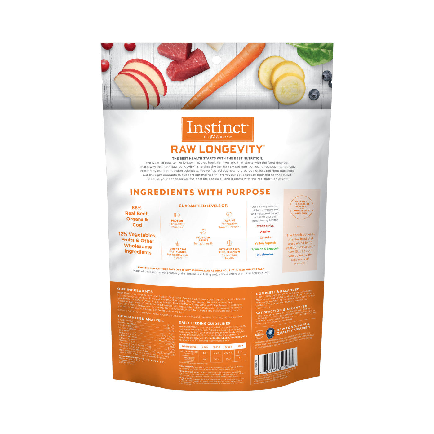 Instinct Raw Longevity 100% Freeze-Dried Raw Meals (For Adult Dogs)