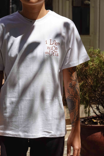 “I Like Nice Mutts”  刺繡T恤