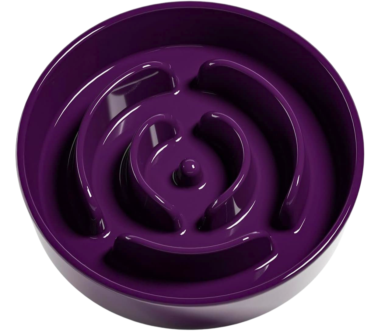 Ceramic Slow Feeder - Purple Maze