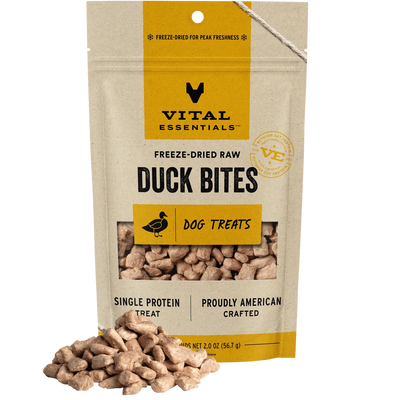 Vital Essentials - Freeze Dried Raw Dog Treats - Duck Bites