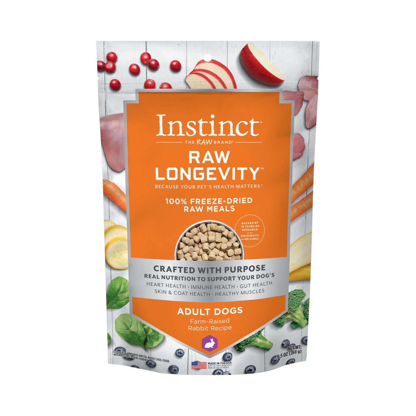 Instinct Raw Longevity 100% Freeze-Dried Raw Meals (For Adult Dogs)