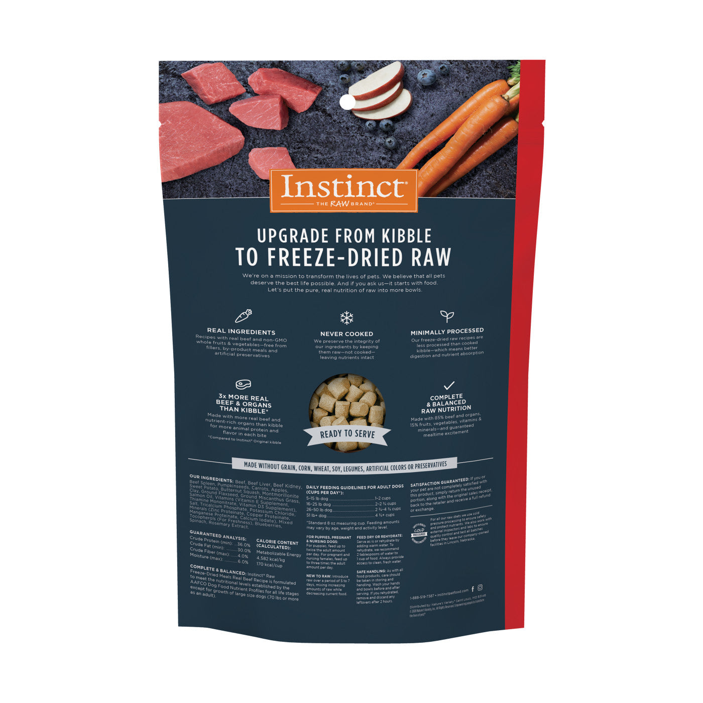 Instinct Raw Freeze-Dried Meals - Real Beef Recipe (For Dogs)