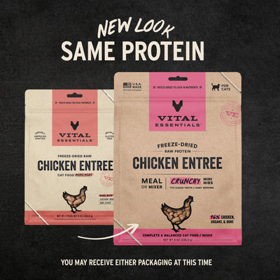 Vital Essentials - Freeze Dried Raw Cat Food - Chicken Mini Nibs