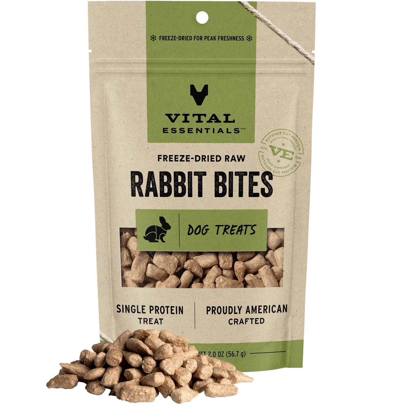 Vital Essentials - Freeze Dried Raw Dog Treats - Rabbit Bites