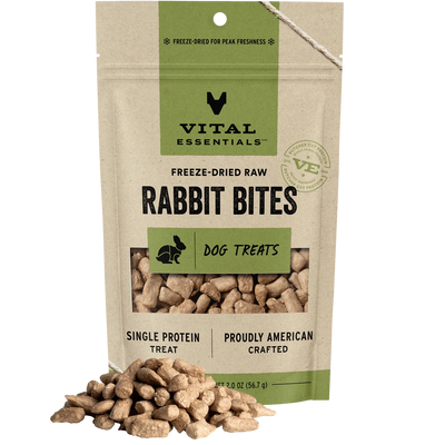 Vital Essentials - Freeze Dried Raw Dog Treats - Rabbit Bites