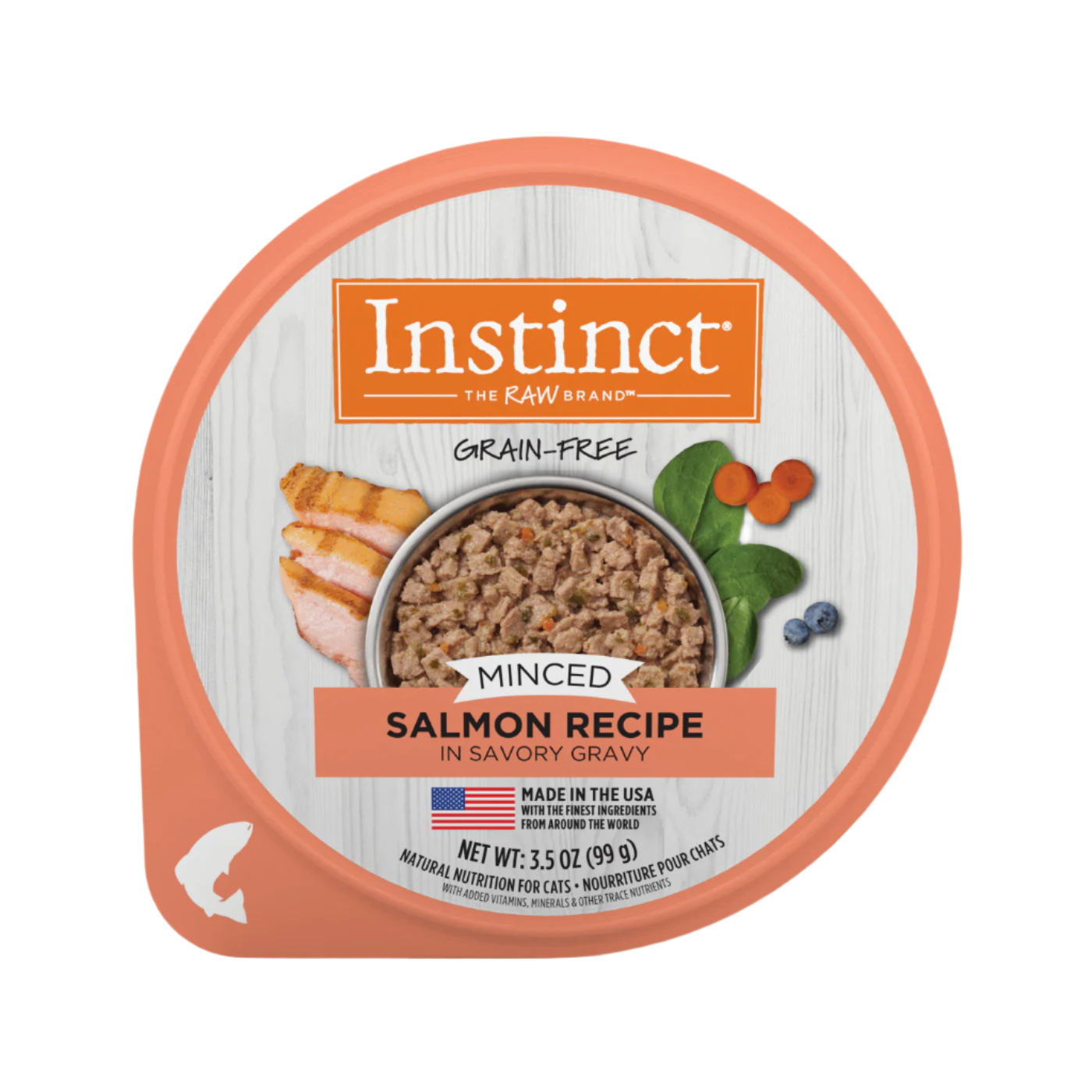 Instinct - 3.5 oz Cat Can Food - Minced Real Salmon Recipe