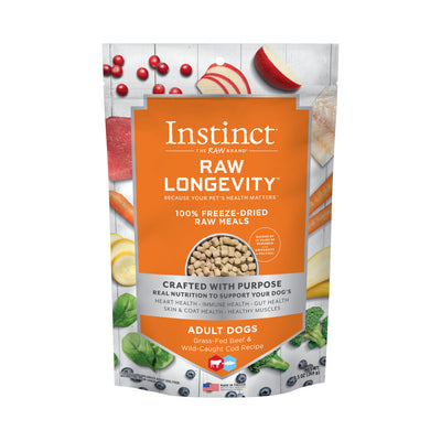 Instinct Raw Longevity 100% Freeze-Dried Raw Meals (For Adult Dogs)