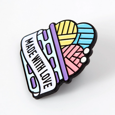 Made With Love Basket Enamel Pin