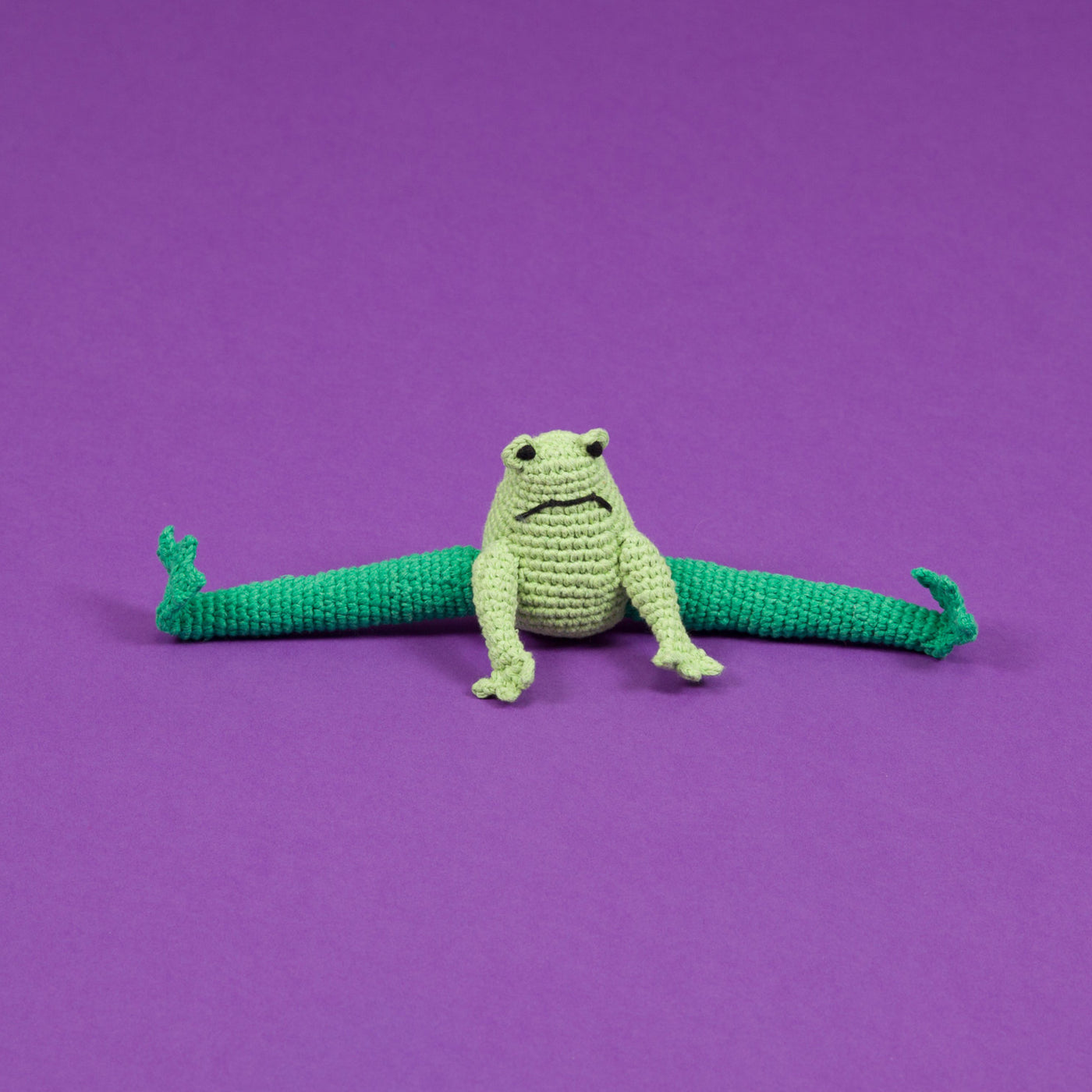 Dog Toy Hand Crochet Frog