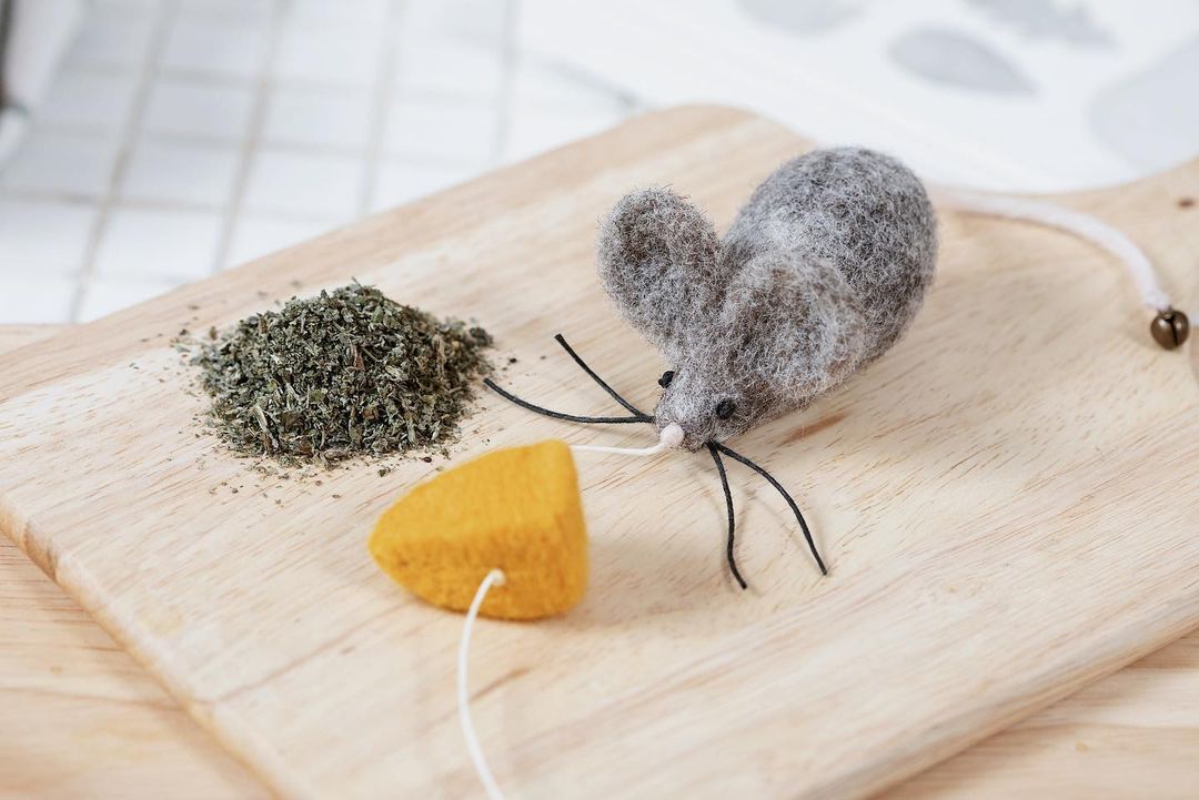 MOUSE & CHEESE CAT TEASER TOY